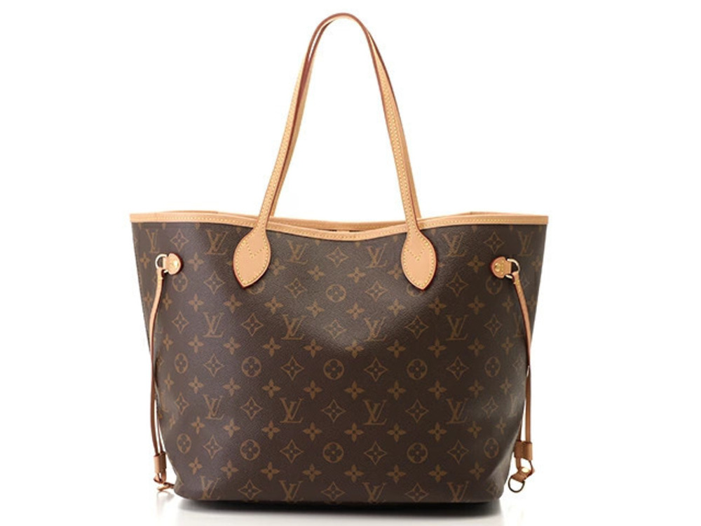 LOUIS VUITTON Neverfull Monogram Bag Beige Cream